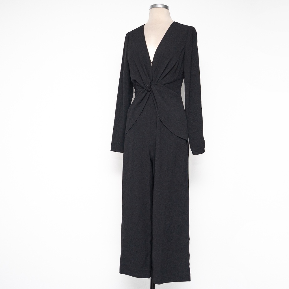 Self-Portrait.  Cropped‎ Cutout Crepe Jumpsuit. - Picture 7 of 16